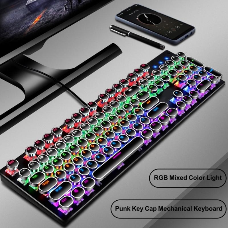 Keyboard Gaming Blue Switch - Mechaniczna klawiatura do gier LX0B 104-klawiszowa