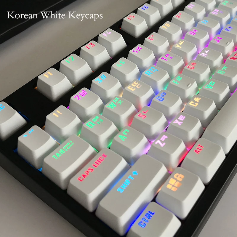 Gaming Keyboard Mini - 104 klawisze rosyjski koreański podświetlane klawisze