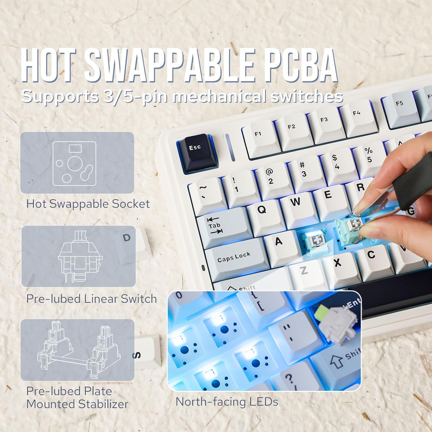 Klawiatura mechaniczna Aula F7 – Gaming Keyboard Hot Swappable recenzja i cena