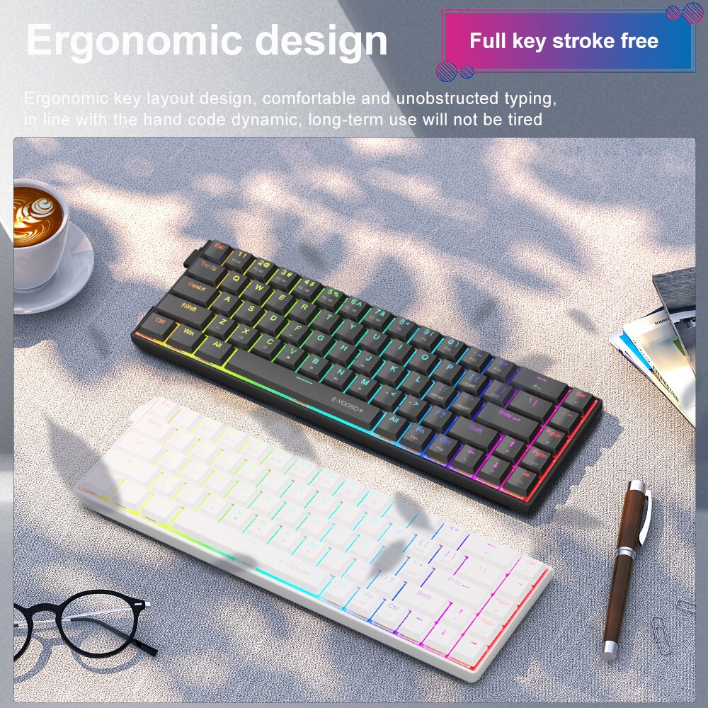 E-YOOSO A68 RGB Mini Slim USB  – Gaming Keyboard Mini recenzja i cena