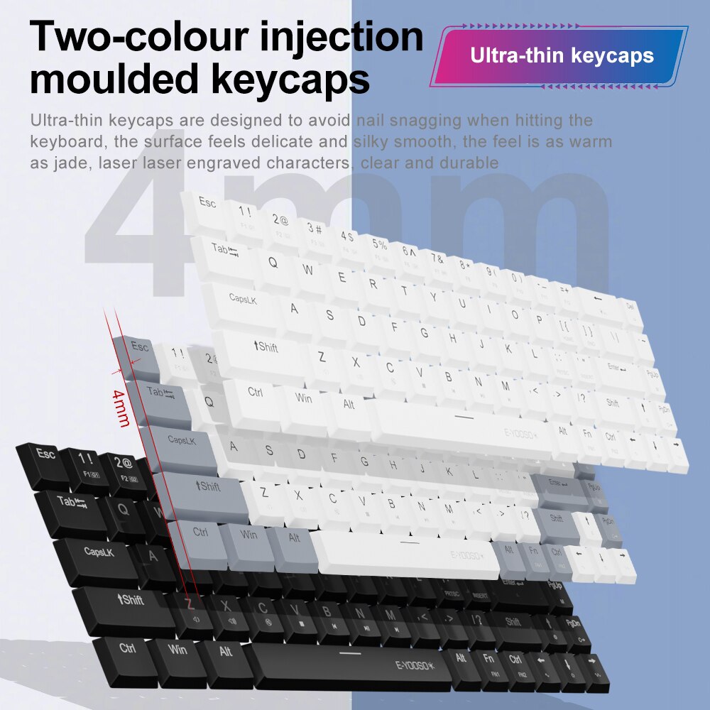 E-YOOSO A68 RGB Mini Slim USB  – Gaming Keyboard Mini recenzja i cena