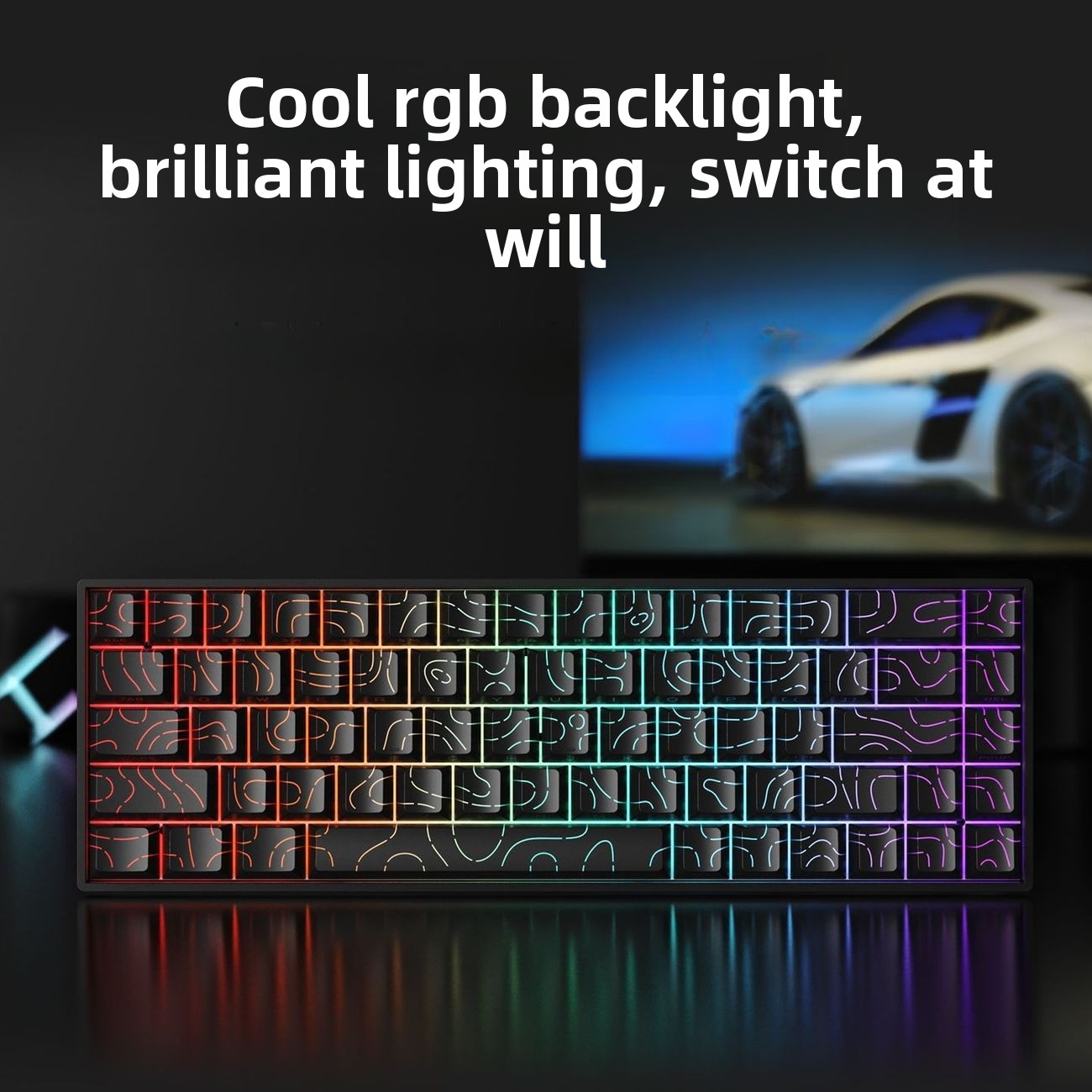 Klawiatura 60% Bezprzewodowa B – Keyboard Gaming Blue Switch recenzja i cena